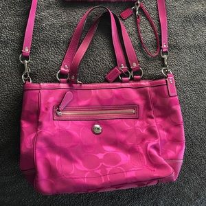Large Coach “drop” style Shoulder bag and Wallet